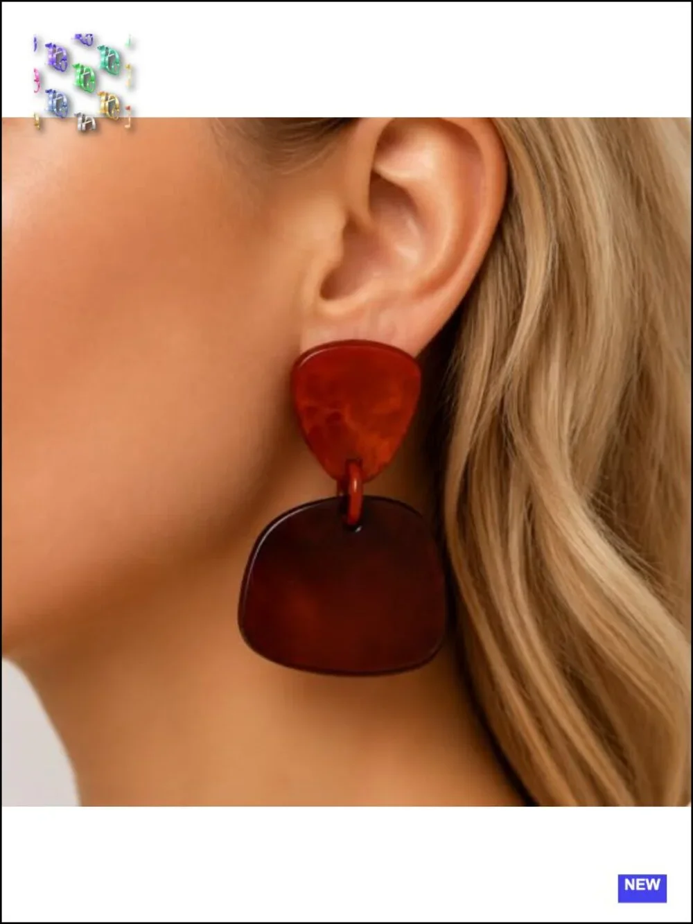 Geometric Acrylic Dangle Drop Statement Earrings